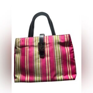 Ralph Lauren Vintage Y2K Striped Tote Multicolored Rare